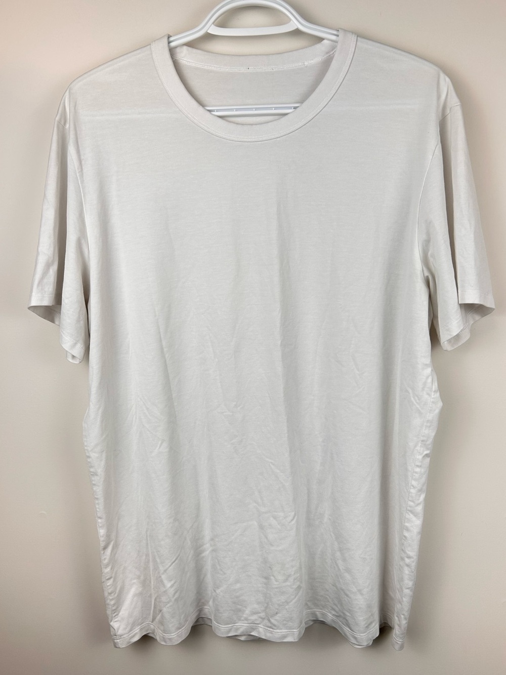 lululemon Classic Crewneck T-Shirt White Cotton Blend Size L